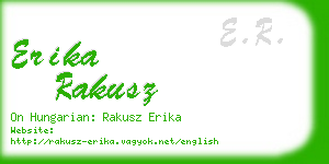 erika rakusz business card